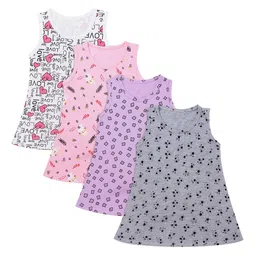 CLAP Girl Pack of 4 Printed A-Line Dress-image-24