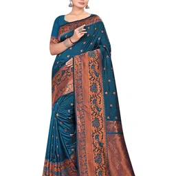 shree krishna fashion Woven Design Zari Banarasi Saree-image-44