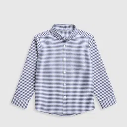 mothercare Boys Button-Down Collar Micro Checked Cotton Casual Shirt-15