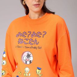 Freehand by The Indian Garage Co Women Humour and Comic Printed Cotton Sweatshirt-image-12