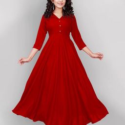 ATARAH Shirt Collar Cotton Fit and Flare Maxi Dress-image-48