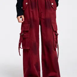 LULU & SKY Girls High Rise Relaxed Fit Trouser-image-62