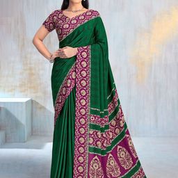 Reboot Fashions Floral Printed Pure Crepe Saree-image-78