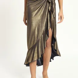 Beau Design Ruffle Cover Up Wrap Skirt-image-80
