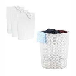 Aura 4-Pcs White Reusable Laundry Bags With Handle-35
