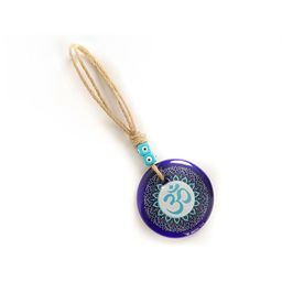 The Spiritual Living Blue & White Evil Eye Hanging Glass Wall Decor-image-55