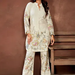 DIVASTRI Printed Cotton Tunic & Trousers Co-Ord Set-image-95