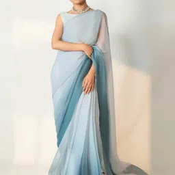 PYOS Ombre Dyed Pure Georgette Designer Saree-image-97