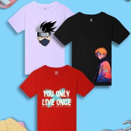 NUSYL Boys 3 Printed Drop-Shoulder Sleeves T-shirt-picture-8