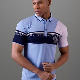 INVICTUS Colourblocked Short Sleeves Polo Collar Regular Fit Casual T-shirt-image-95