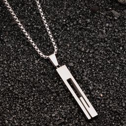French Accent Silver-Plated Geometric Pendants with Chains-image-10