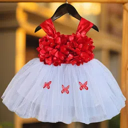 Billion Girls Floral Self Design Fit & Flare Shoulder Straps Knee Length Dress-20