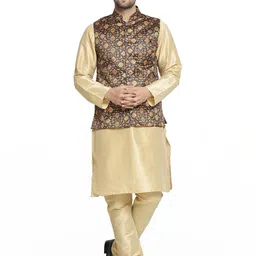 B BEN Men Gold Kurta Sets-picture-15