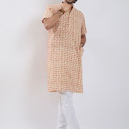 VASTRAMAY Men Ethnic Motifs Printed Regular Pure Cotton Kurta with Pyjamas-10