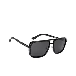 Vincent Chase Unisex Grey Lens & Black Square Sunglasses with-12