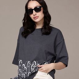 Moda Rapido Women Graphic Printed Oversized Cotton T-shirt-picture-35