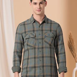 VALEN CLUB Men Premium Fit Textured Pure Cotton Casual Shirt-image-20