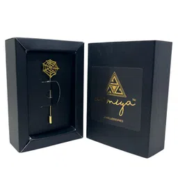 AAMIYA CREATIONS Men Spider Web Design Laple Pin Minimal Brooch-4