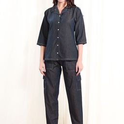 Arela Denim Shirt With Trousers-image-22