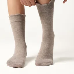 Theater Women Ribbed Cotton Calf-Length Socks-picture-39