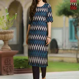 Moda Rapido Women Ethnic Motifs Printed Crepe Kurta-14