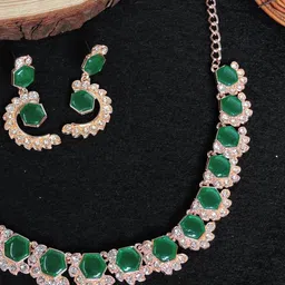 VATSALYA CREATION Alloy Green Color Jewellery Set-20