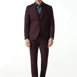 Blackberrys Checked Slim-Fit Single-Breasted Three-Piece Suit-image-69
