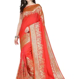 DIVASTRI Woven Design Zari Silk Blend Kanjeevaram Saree-image-14