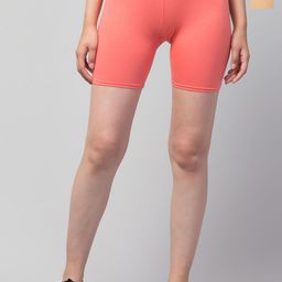 CKARFE Women Pack Of 2 Skinny Fit Cycling Sports Shorts-image-36