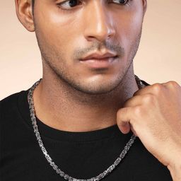 The Roadster Lifestyle Co. Silver-Toned Chunky Link Chain-image-45