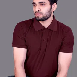 Moda Rapido Men Maroon Polo Collar T-shirt-picture-7