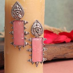 The Advitya Artificial Stones Studded Contemporary Drop Earrings-14