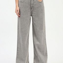 Madame Women Wide Leg Jeans-image-67