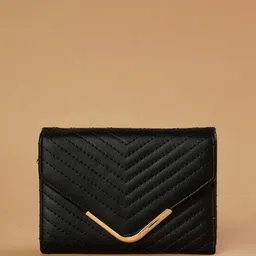 Ginger by Lifestyle Women Geometric PU Two Fold Wallet-6