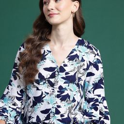 Deewa Women Floral Printed Shirt Style Top-image-98