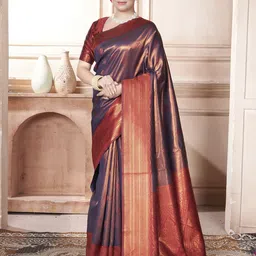 Mitera Woven Design Zari Kanjeevaram Saree-image-89
