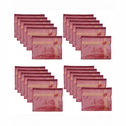Aura Maroon & Gold Toned 24 Pieces Packing Saree Cover Organisers-40
