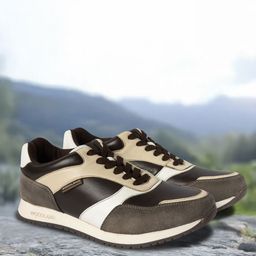 Woodland Men Colourblocked Leather Sneakers-picture-36