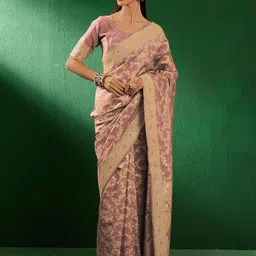 MANVAA Woven Design Zari Silk Banarasi Saree-picture-48