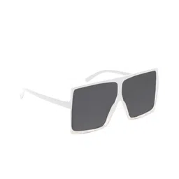 ZAADRAN Unisex Oversized Sunglasses with Polarised and UV Protected Lens Z-JETLAG-WHITE-14