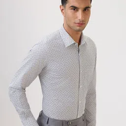 Raymond Men Printed Pure Cotton Cutaway Collar Formal Shirt-image-66