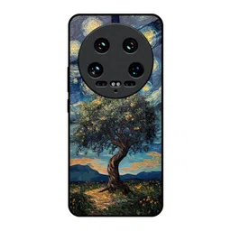 QRIOH Graphic Printed Sleek & Lightweight Silicone Mi 14 Ultra 5G Glass Back Case-27