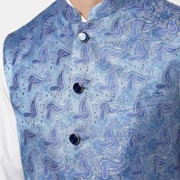 Van Heusen Printed Woven Nehru Jacket image 2