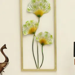 vedas Gold toned & Green Metal Wall Decor-image-77