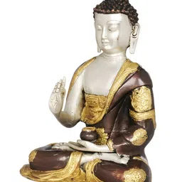 Exotic India Silver-Toned Buddha Idol Showpiece-image-79
