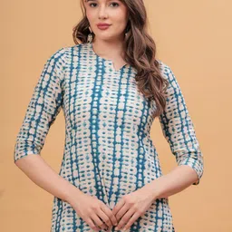 k d fab Women Abstract Printed Round Neck Straight Kurtis-image-77