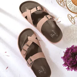 El Paso Women One Toe Slip-On Flats-11