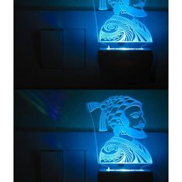 SOMIL White & Blue Printed Glass Abstract Shaped Shaped Wall Lamp-image-71