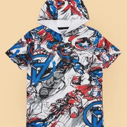 Pantaloons Junior Boys Graphic Printed Hood Cotton T-shirt-image-63