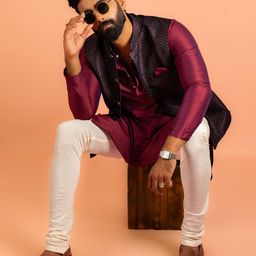 KISAH Woven Nehru Jackets-image-40